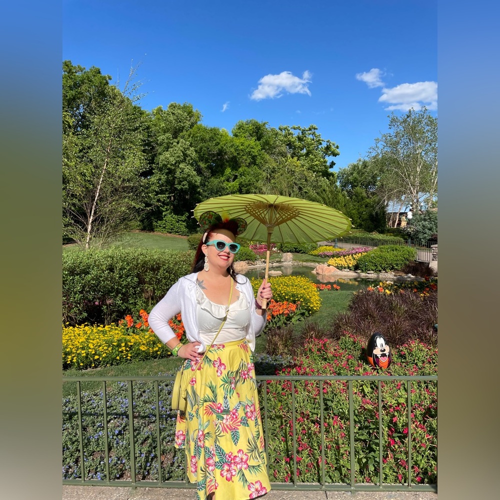 Hell Bunny Kalani Tropical Retro Skirt